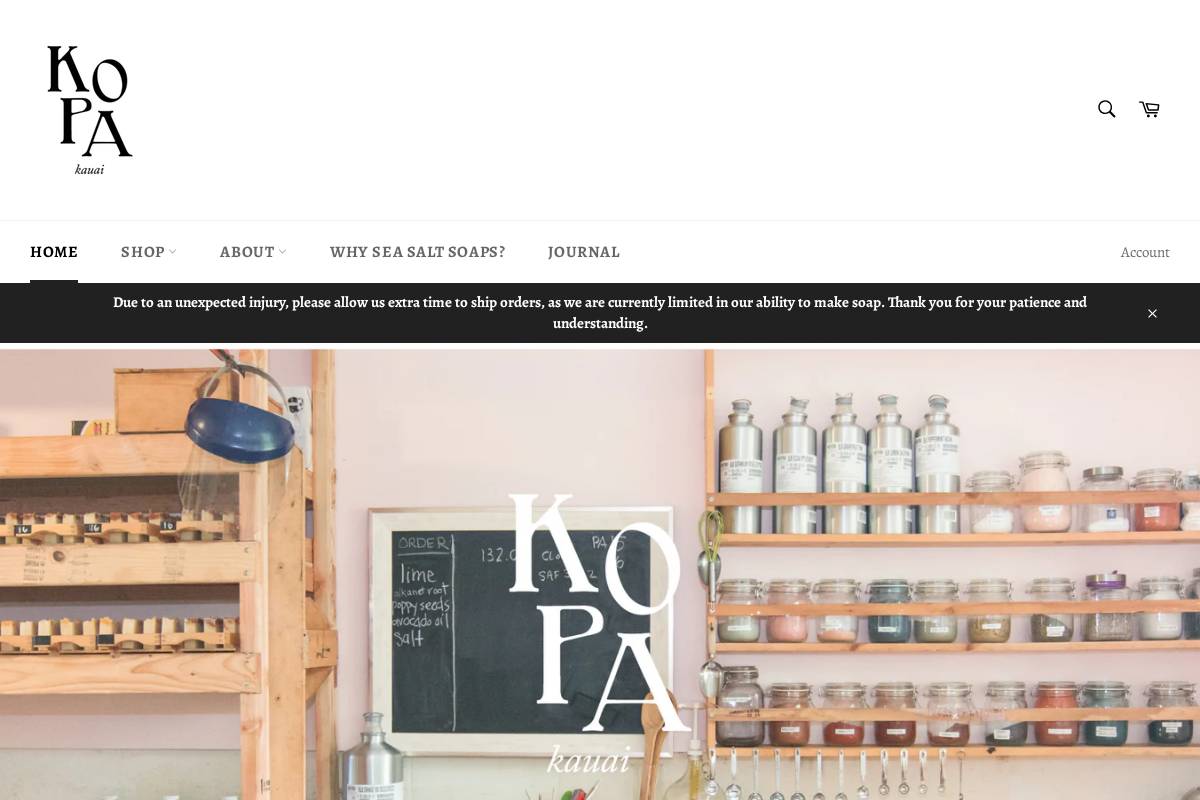 kopakauai.com homepage screenshot