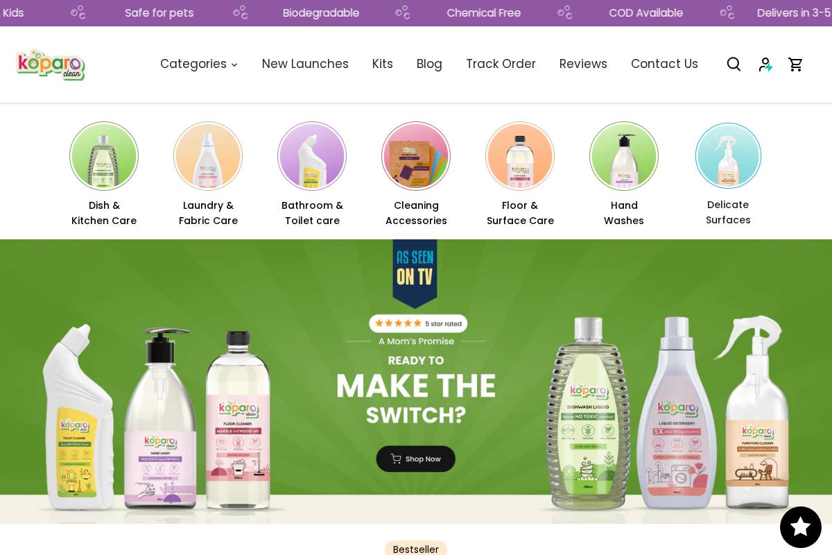 koparoclean.com homepage screenshot
