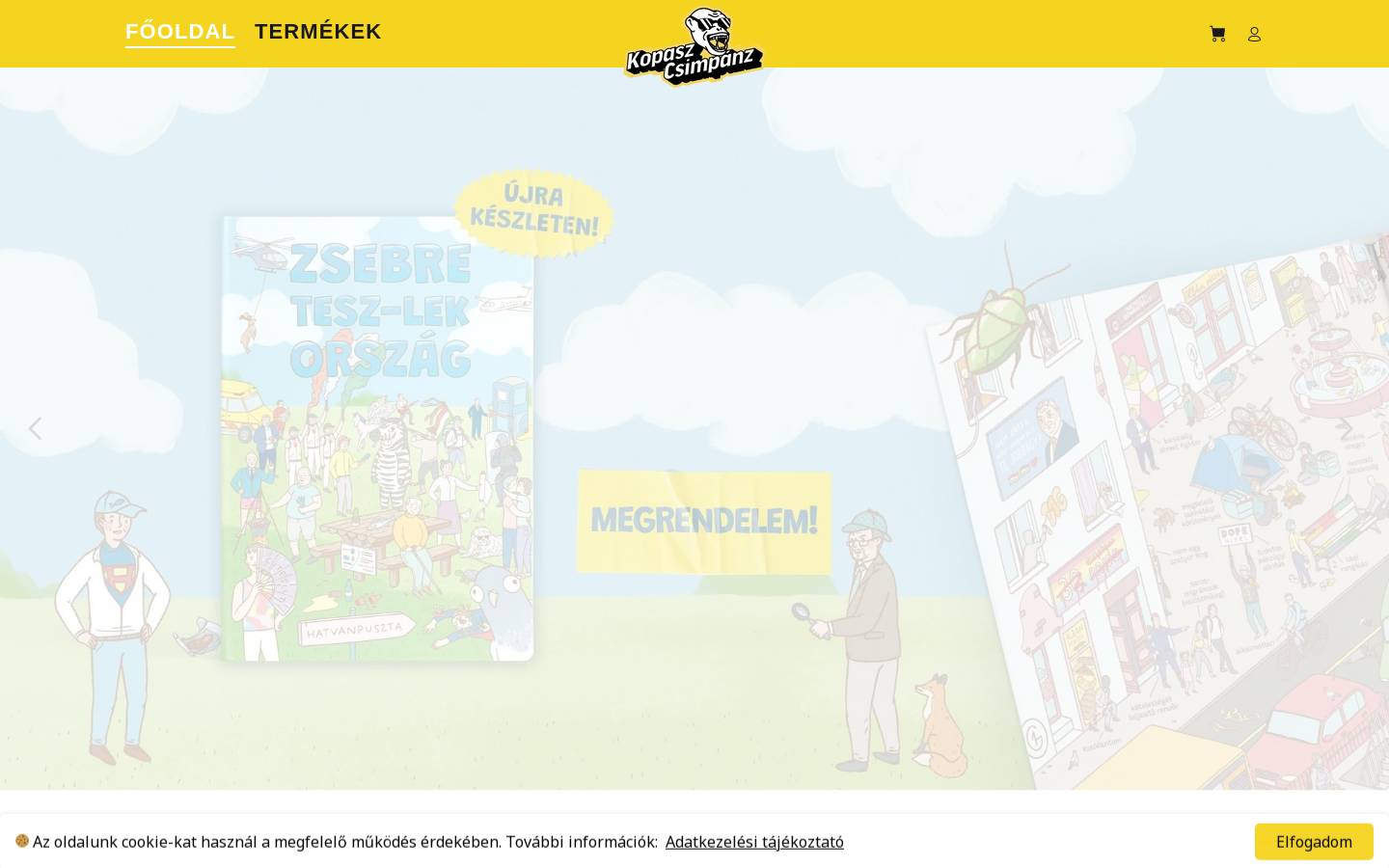kopaszcsimpanz.hu homepage screenshot