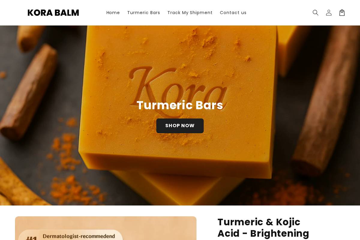 Korabalm homepage screenshot