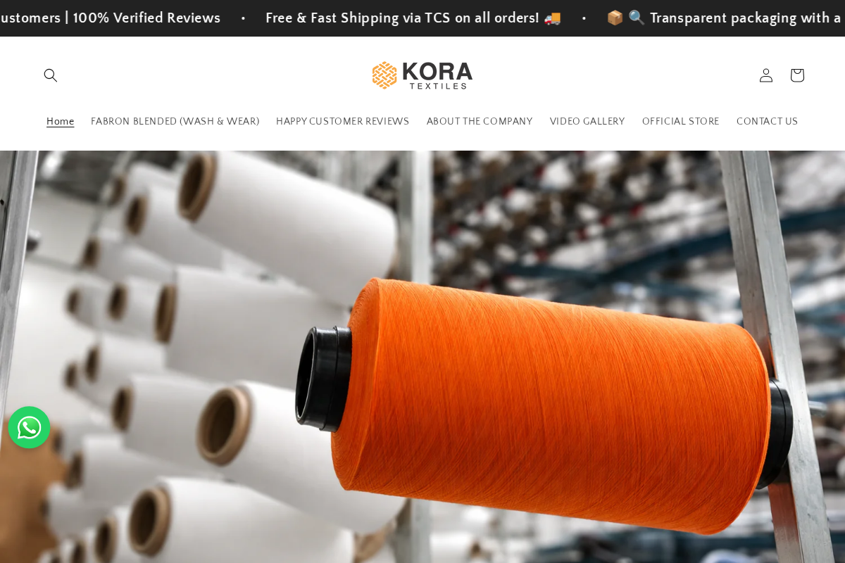 koratextiles.pk homepage screenshot