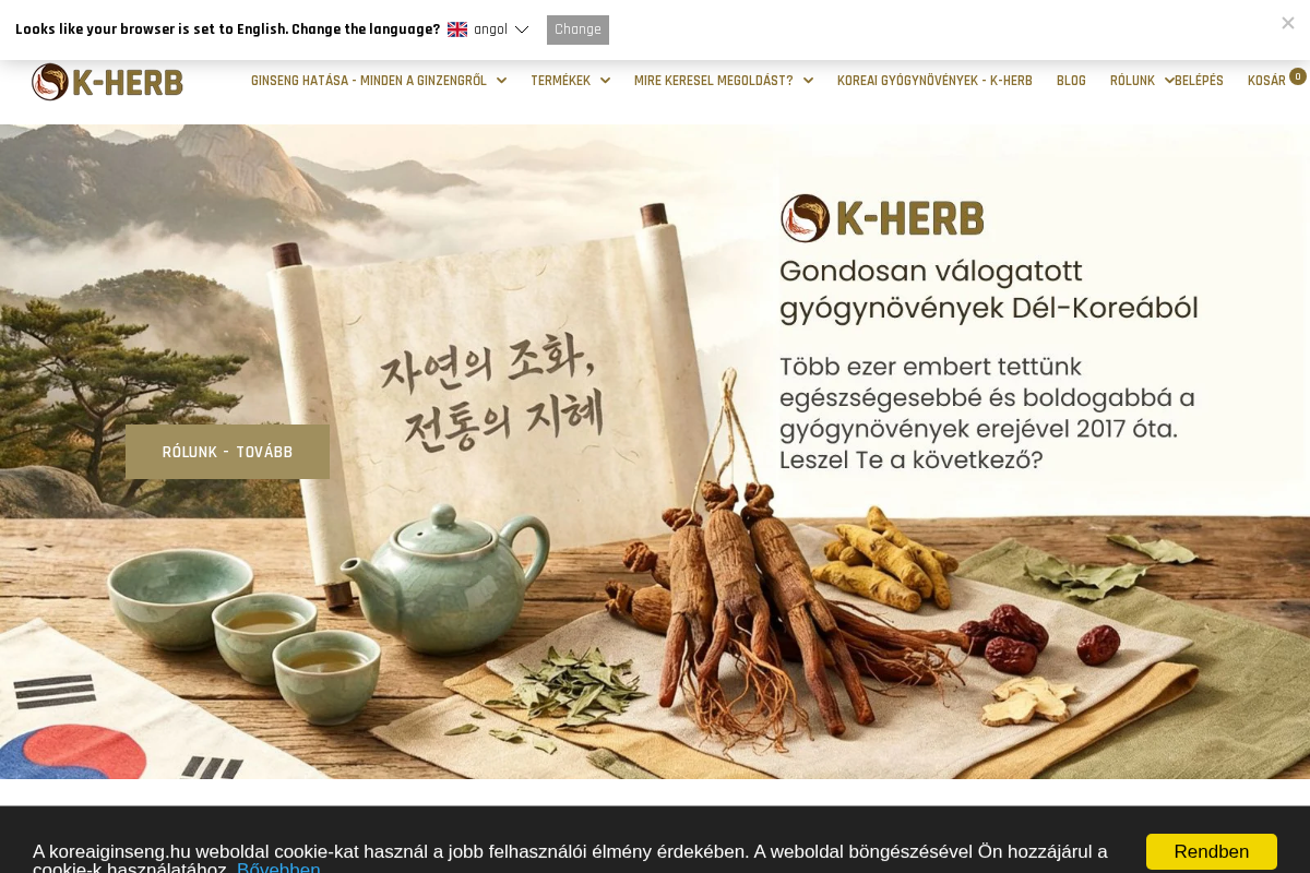 koreaiginseng.hu | Éva és Balázs homepage screenshot