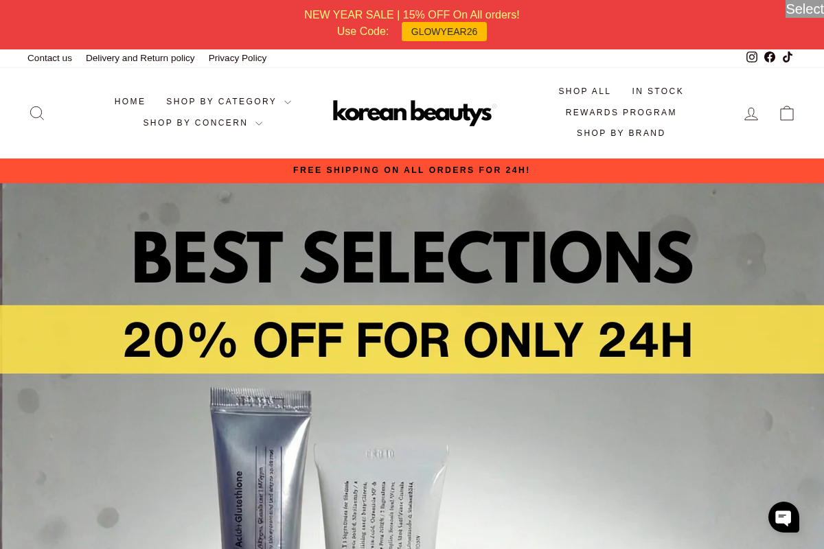 Korean Beautys homepage screenshot