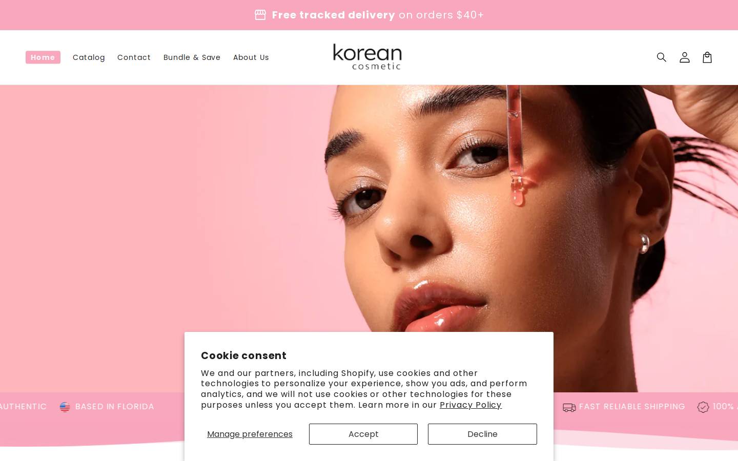 koreancosmetic.us homepage screenshot