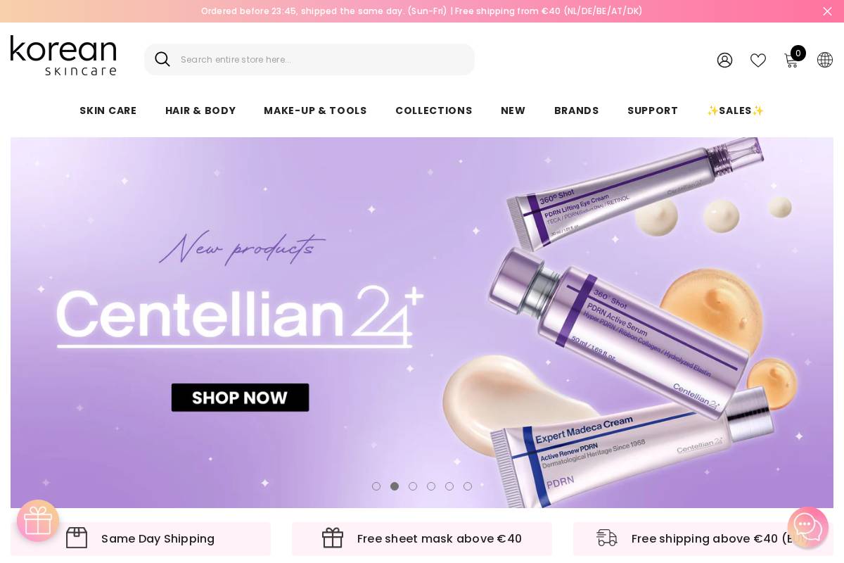 Koreanskincare homepage screenshot