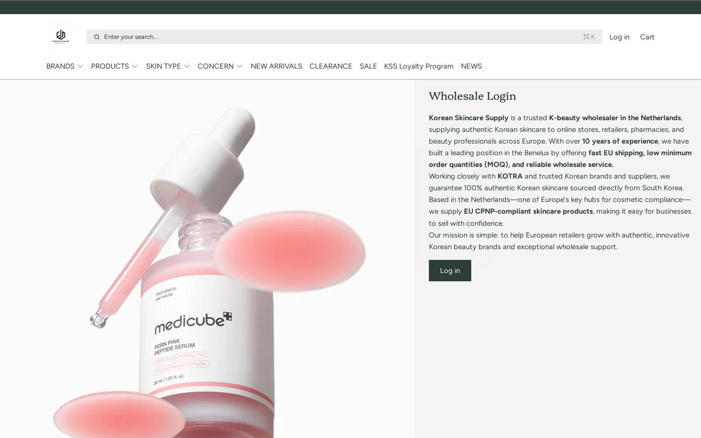 koreanskincaresupply.com homepage screenshot