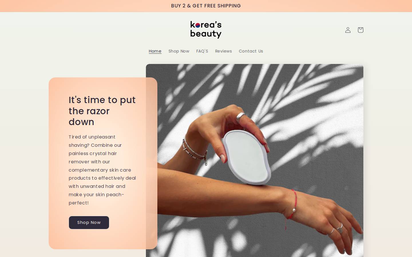 koreasbeauty.com homepage screenshot