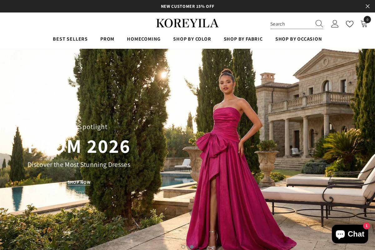 Koreyila homepage screenshot