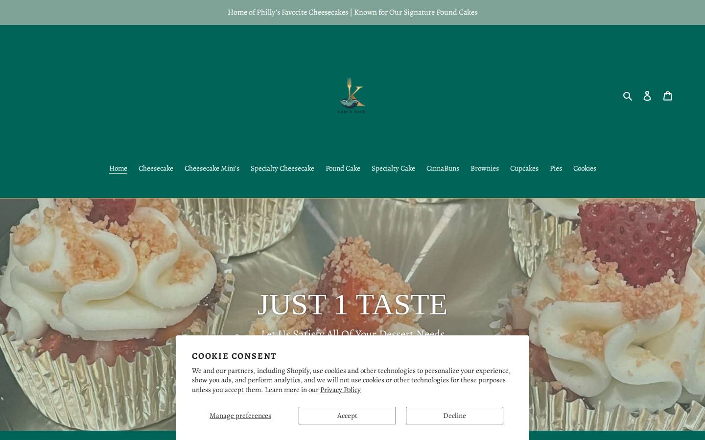 koriskafe.com homepage screenshot