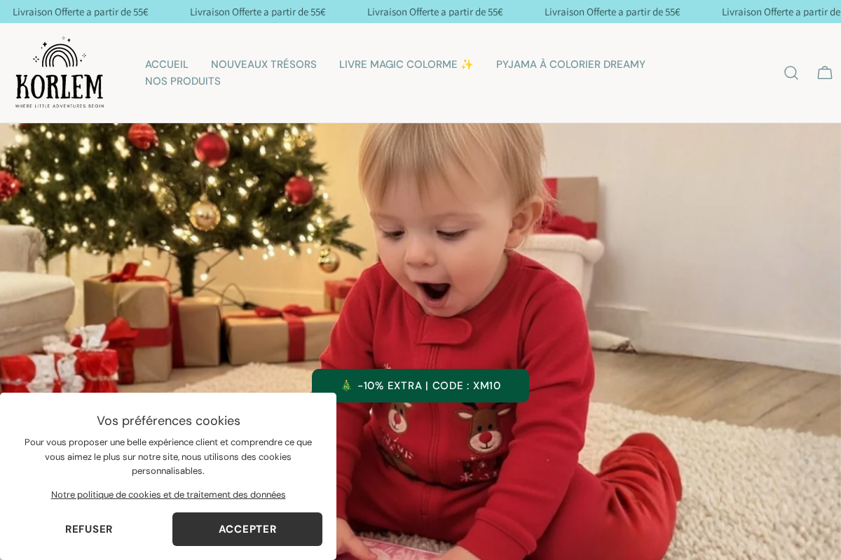 Korlem homepage screenshot