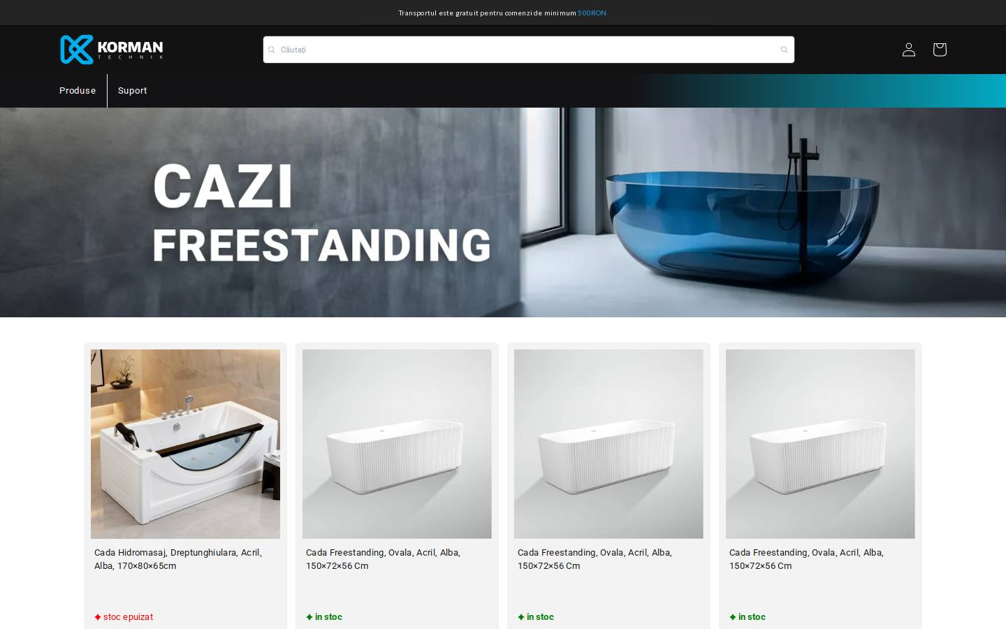 korman.ro homepage screenshot