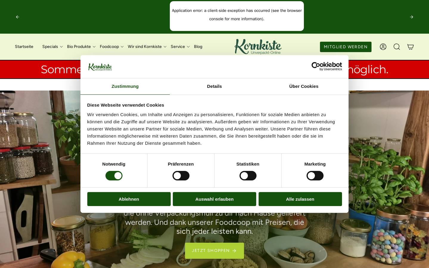 kornkiste.de homepage screenshot
