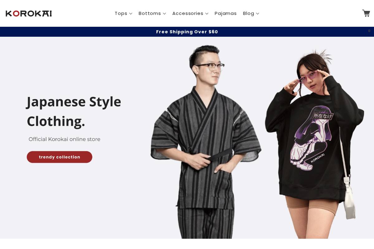 Korokai homepage screenshot
