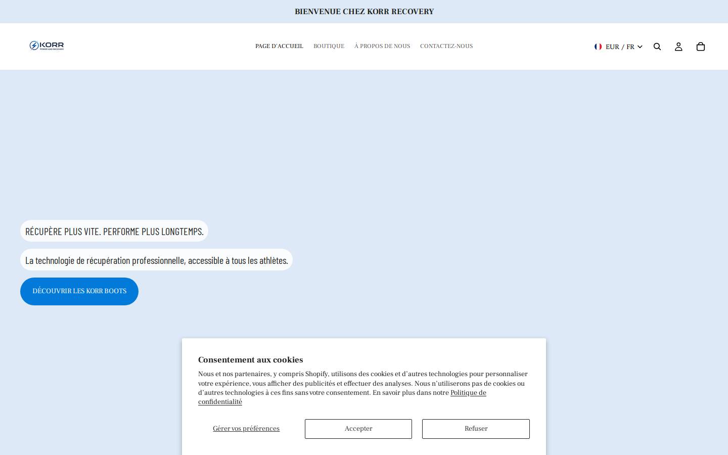 korrstore.fr homepage screenshot