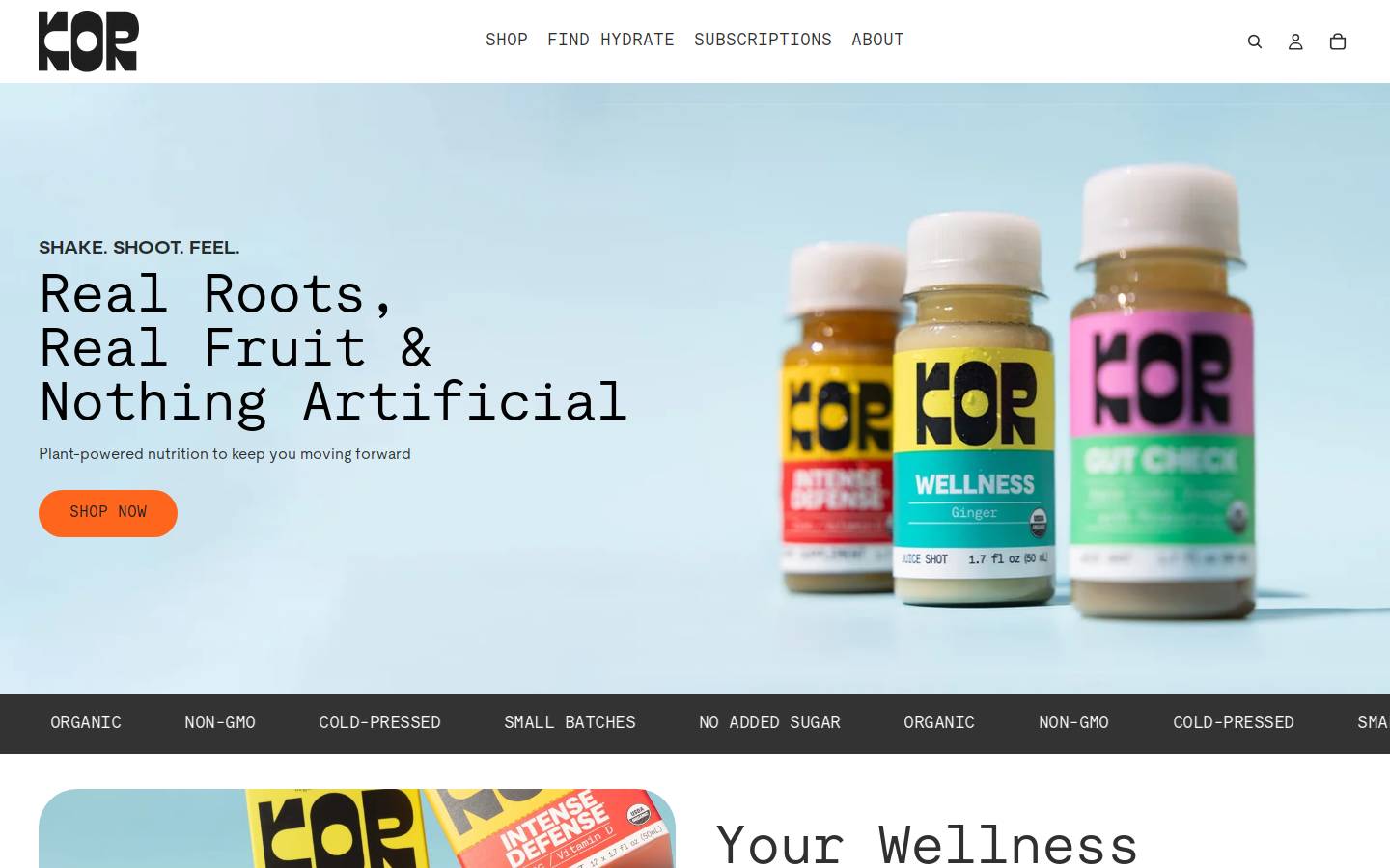 korshots.com homepage screenshot