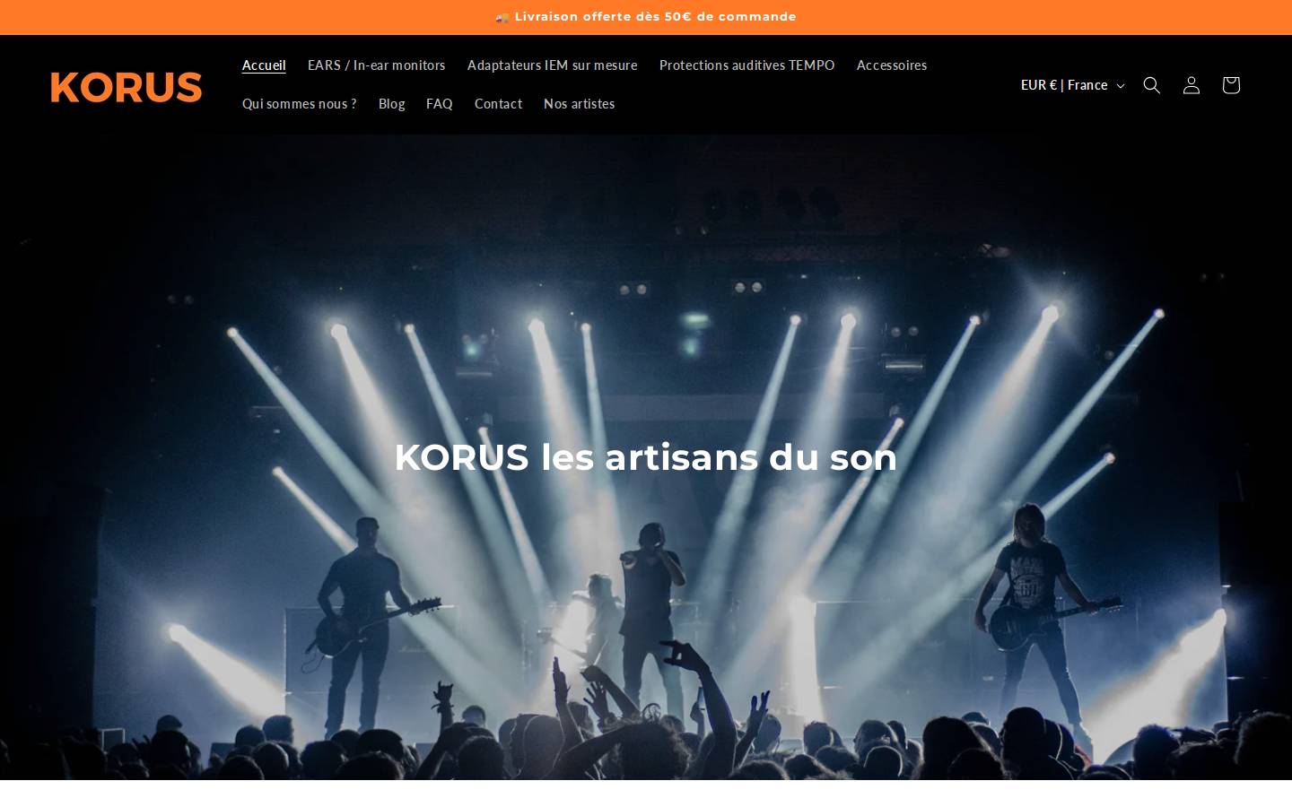 korus-iem.com homepage screenshot