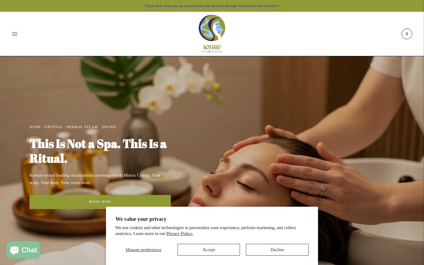 kosamo.com homepage screenshot
