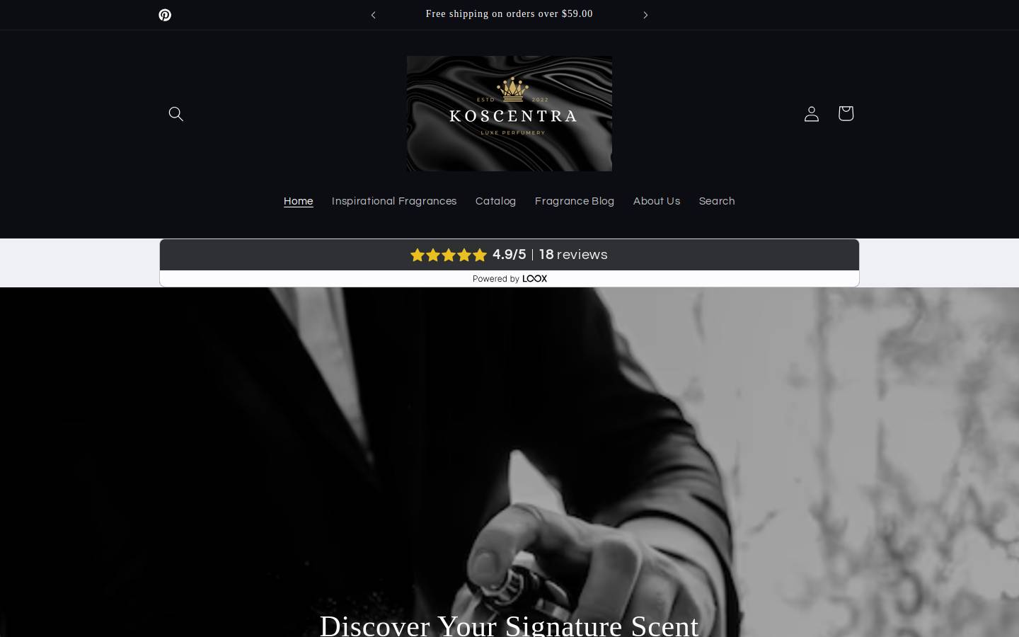 koscentra.com homepage screenshot