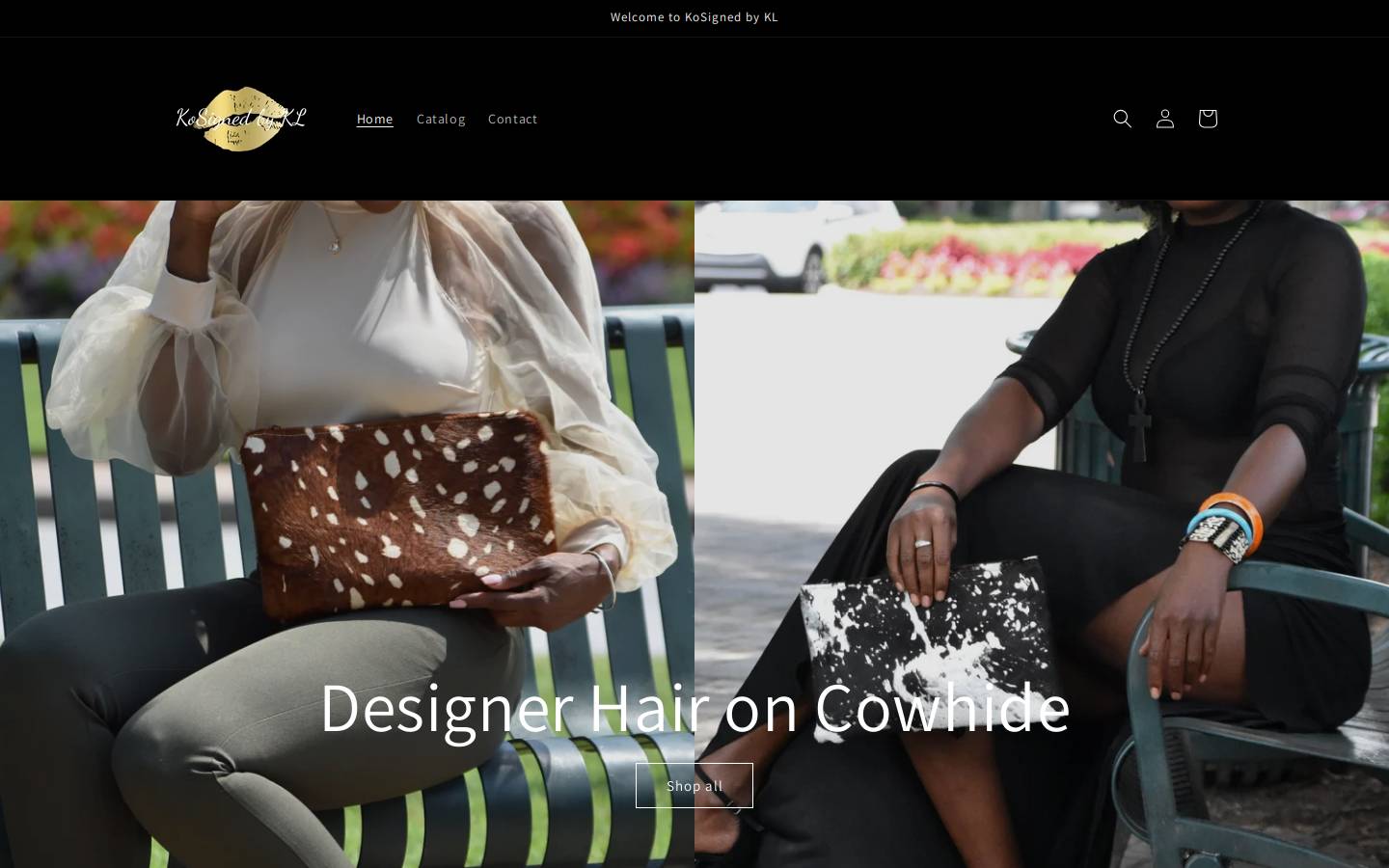 kosignedbykl.com homepage screenshot