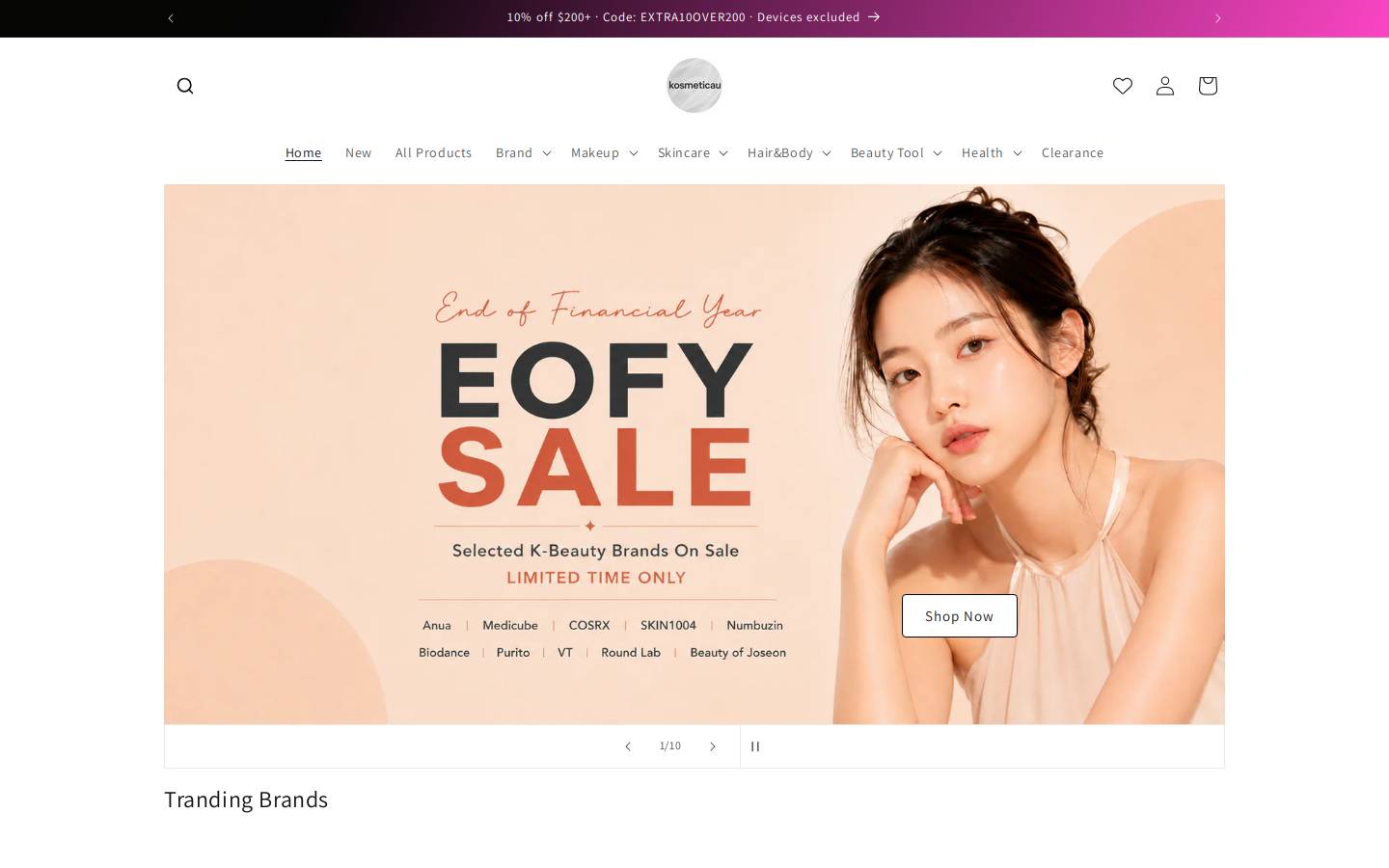 kosmeticau.com homepage screenshot