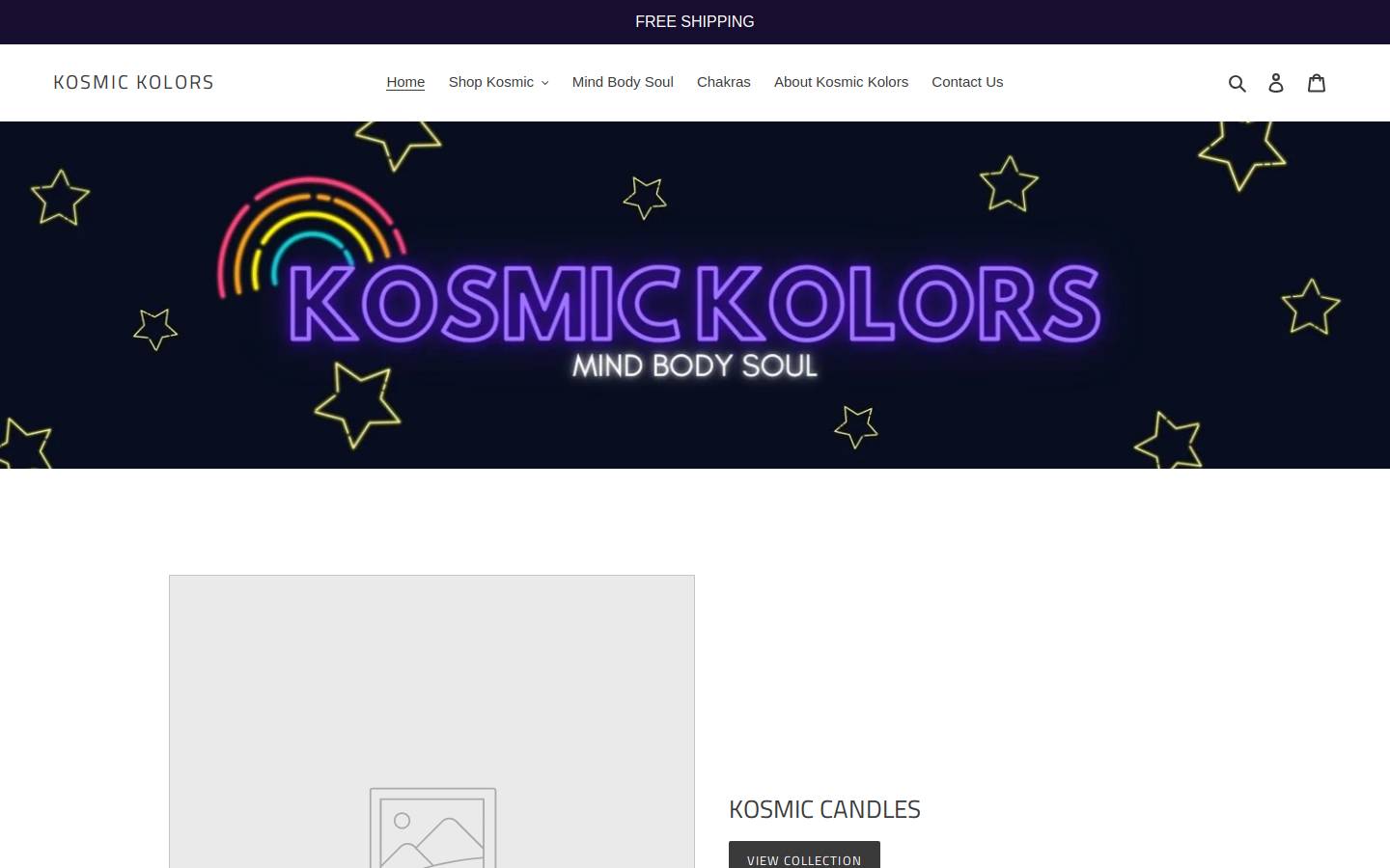 kosmickolors.com homepage screenshot