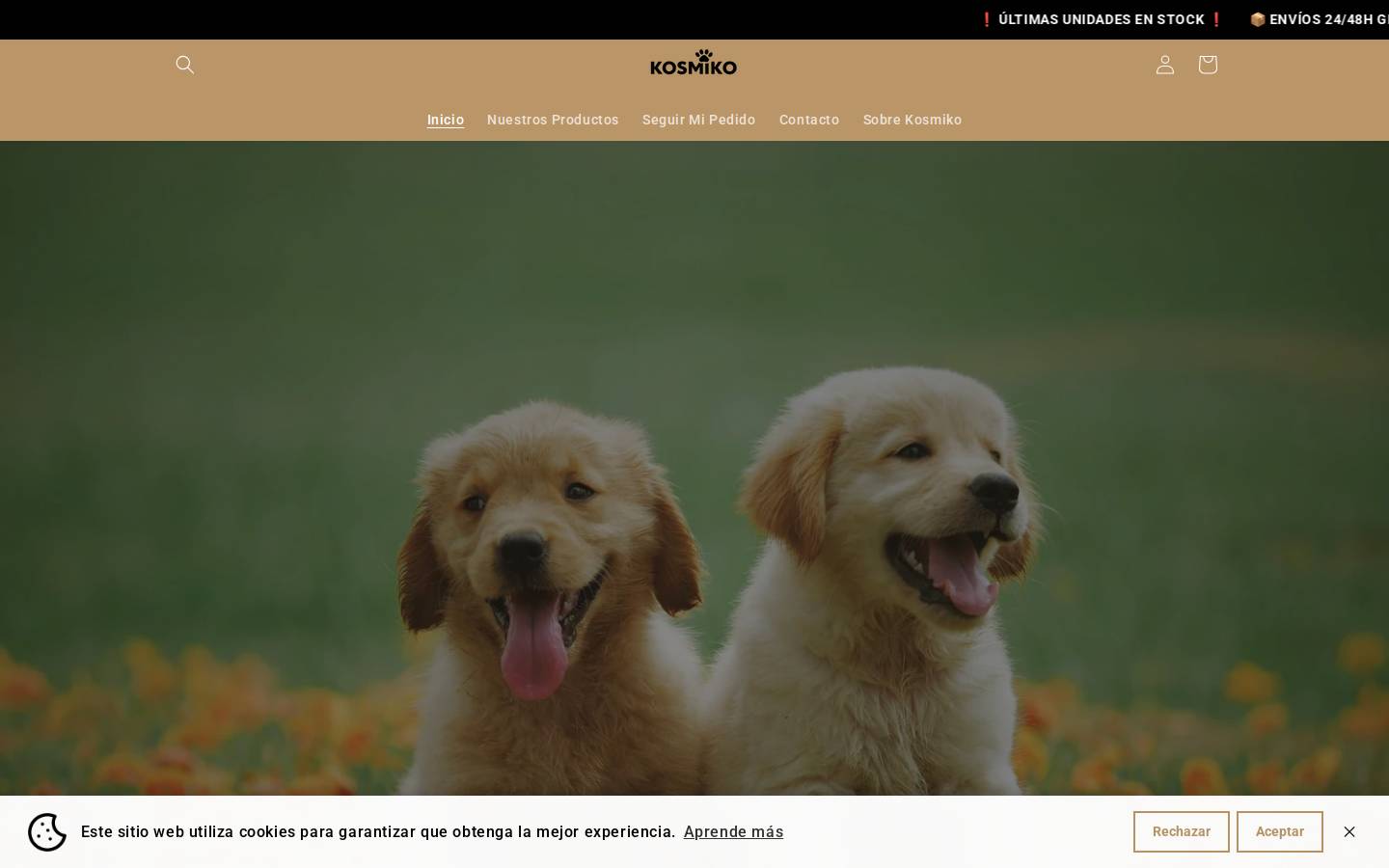 kosmikoshop.com homepage screenshot