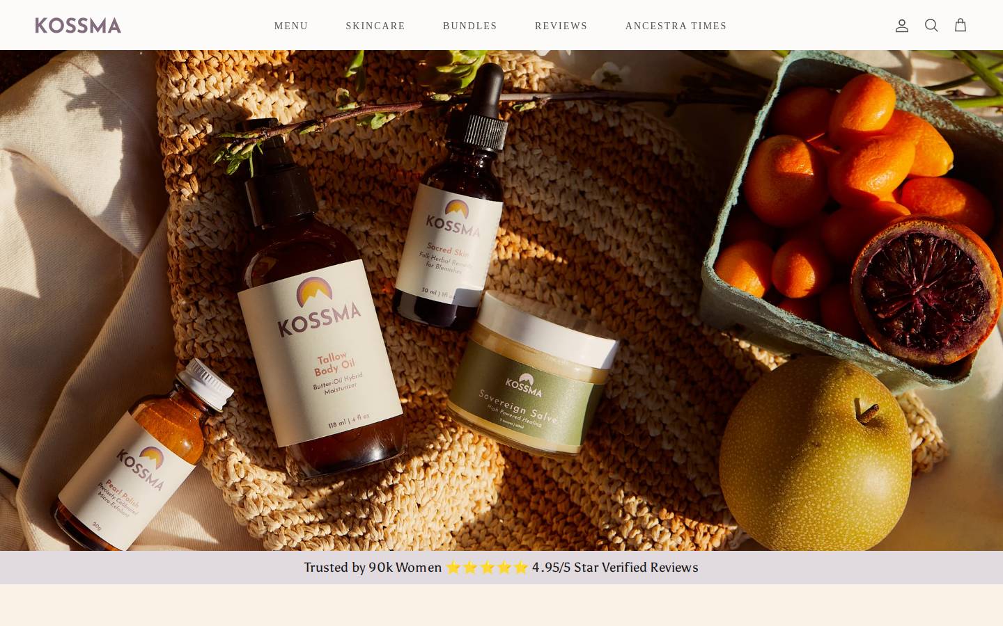 kossma.com homepage screenshot