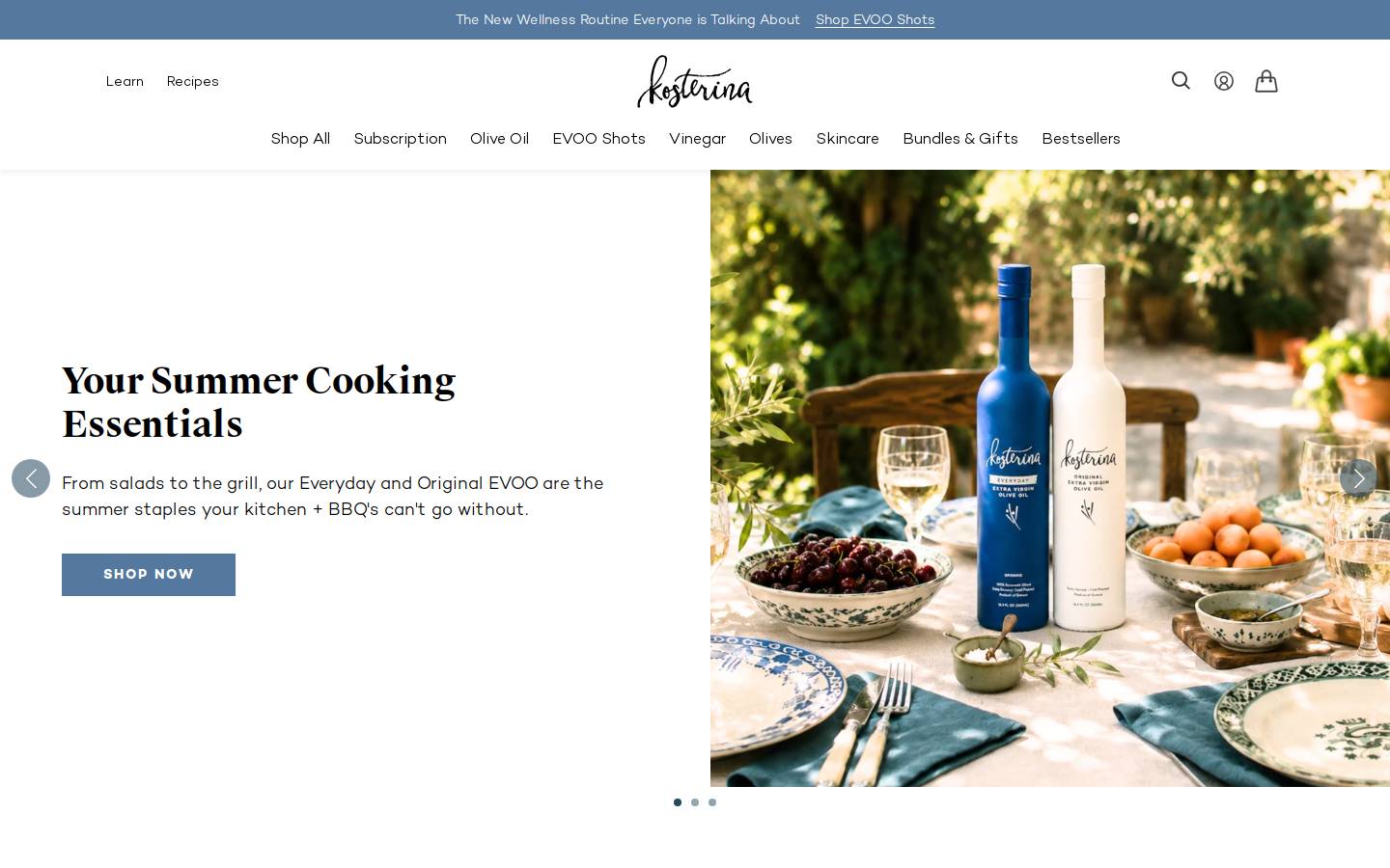 kosterina.com homepage screenshot