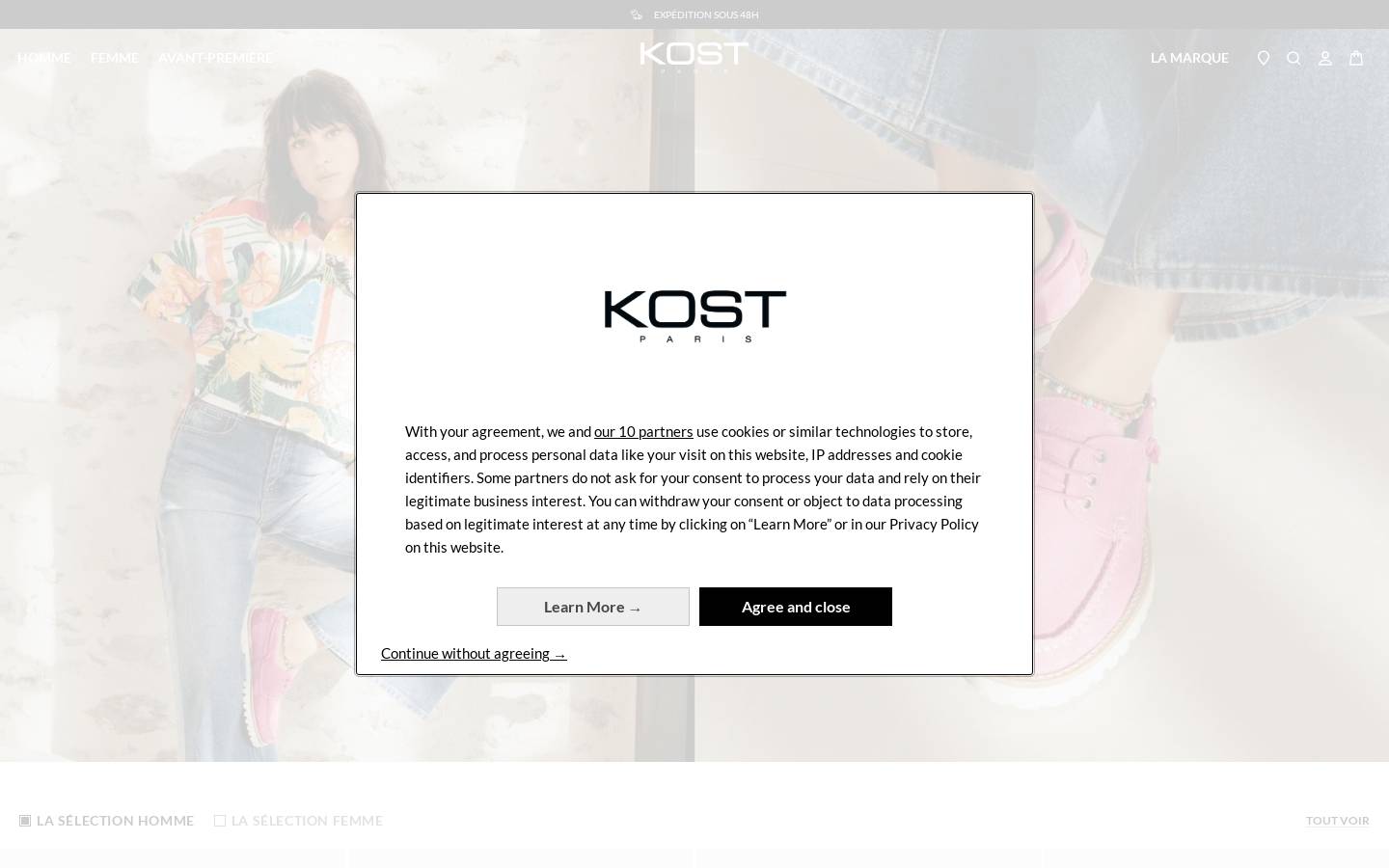 KOST Paris homepage screenshot