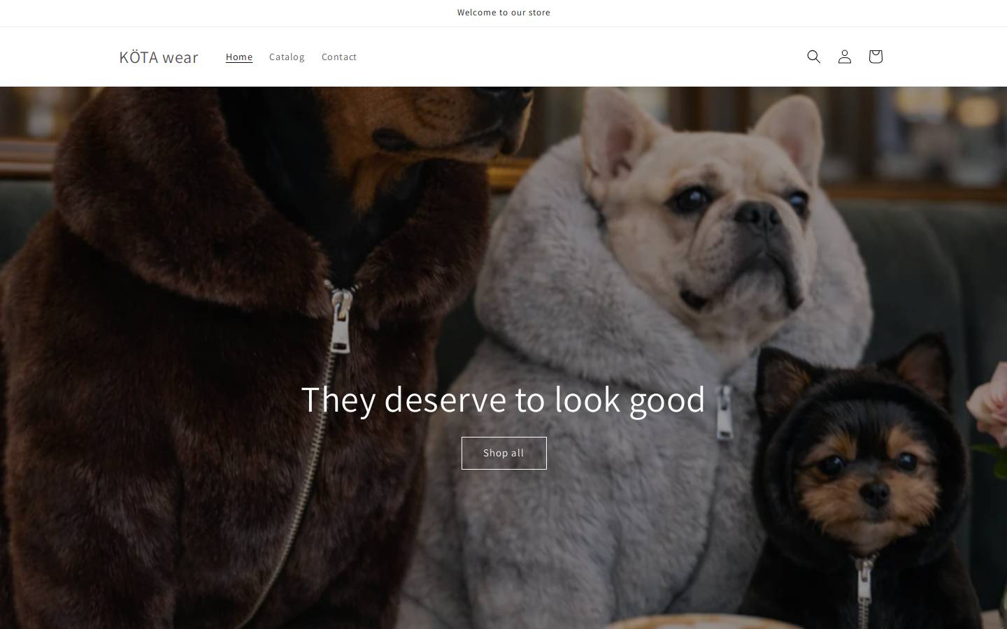 kotawear.com homepage screenshot