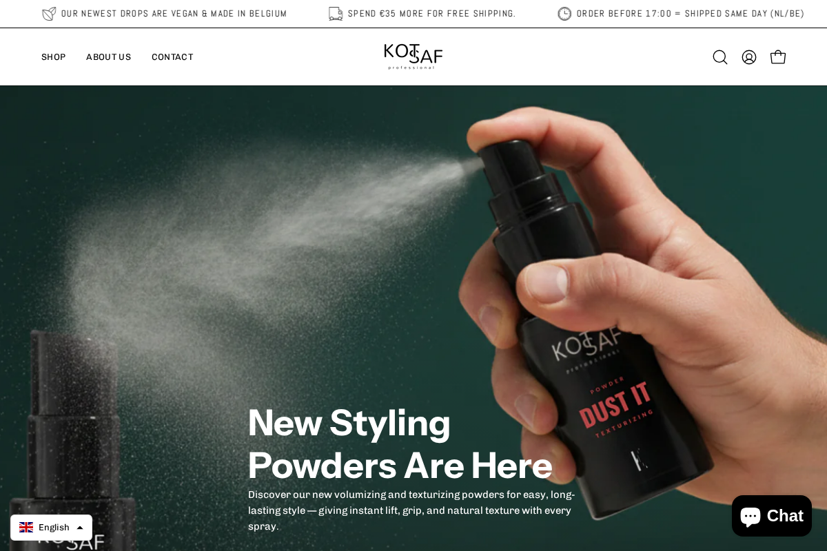 KOTSAF homepage screenshot