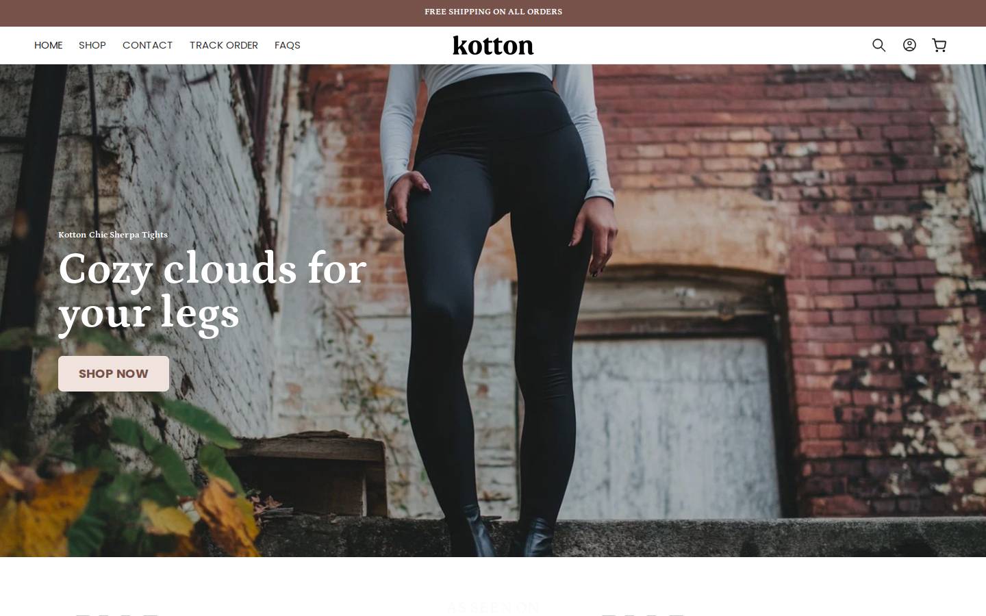 kottonwear.com homepage screenshot
