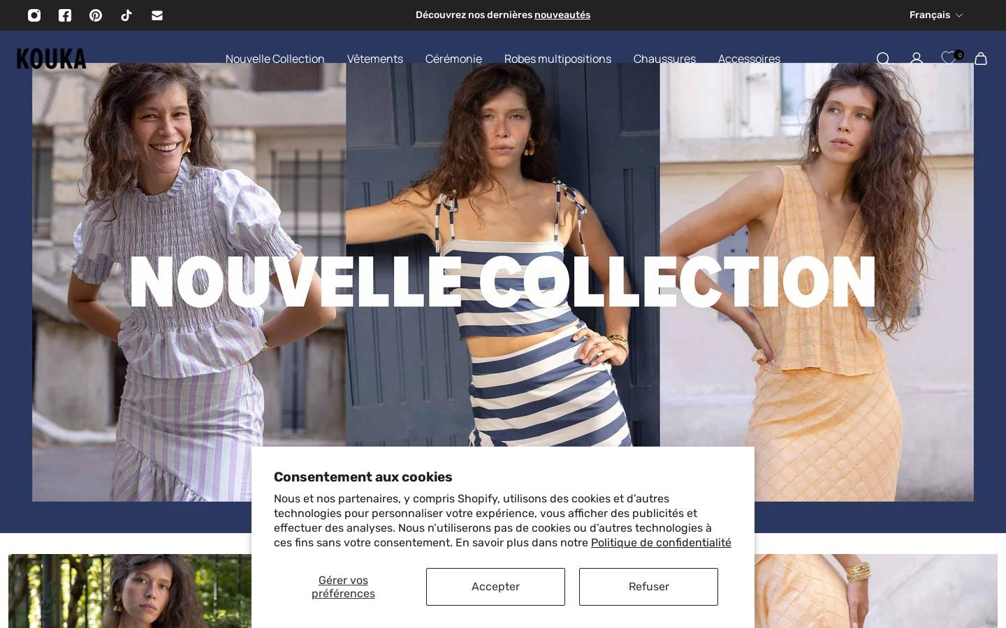 Koukaparis homepage screenshot