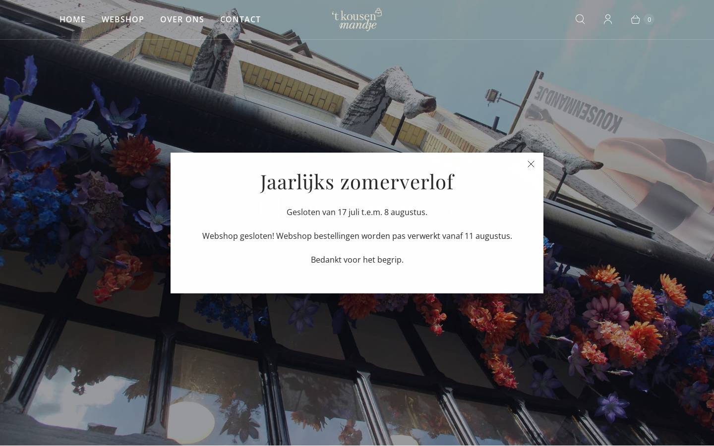 kousenmandje.be homepage screenshot