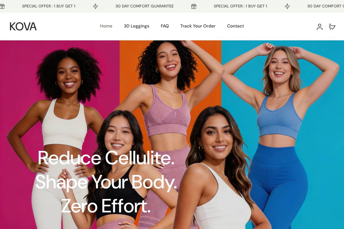 kova-fit.com homepage screenshot