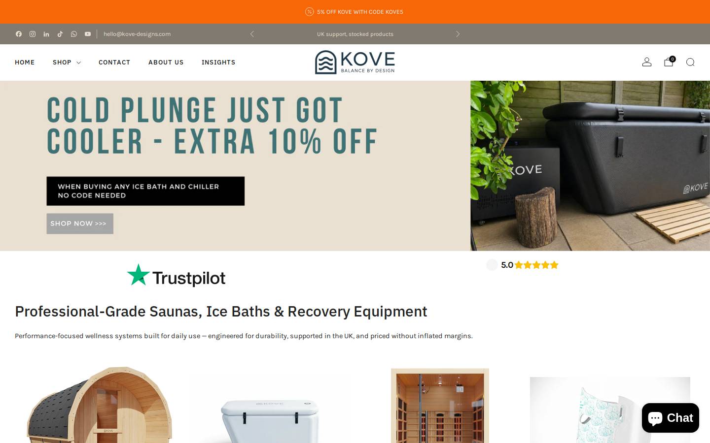 KOVE homepage screenshot