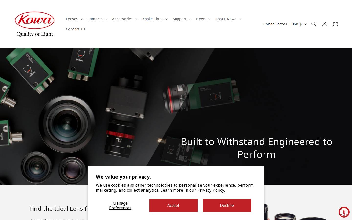 kowavision.com homepage screenshot