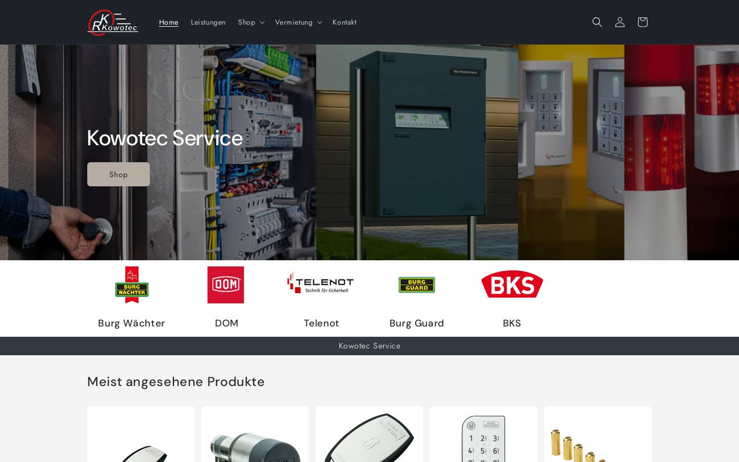 kowotec-shop.de homepage screenshot