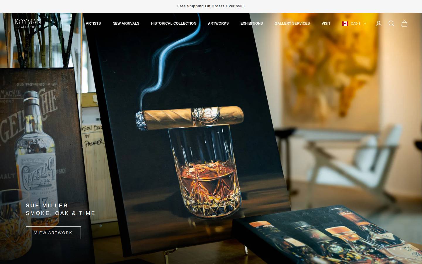 koymangalleries.com homepage screenshot