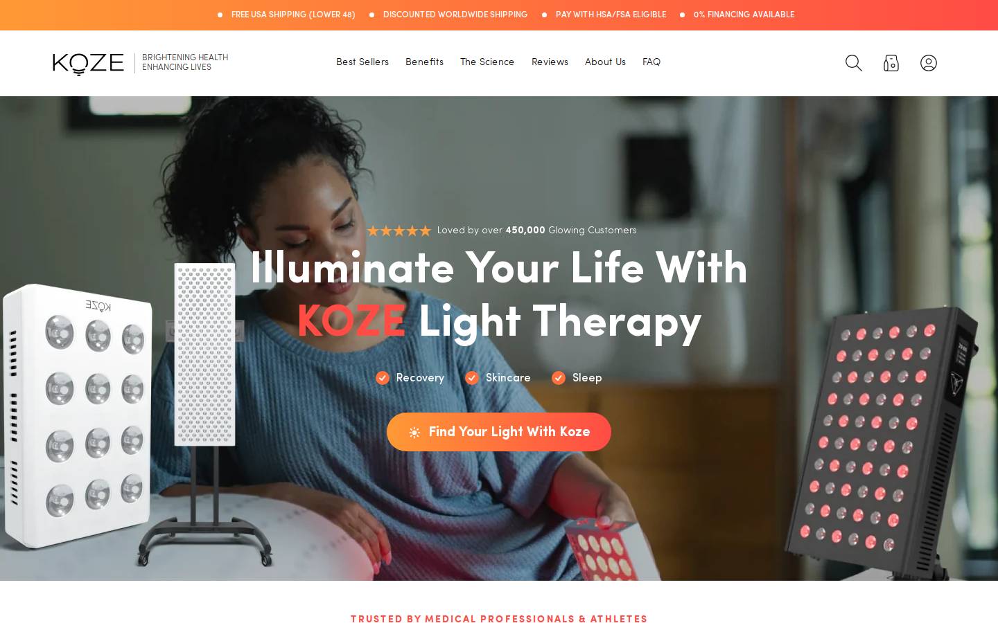 kozehealth.com homepage screenshot