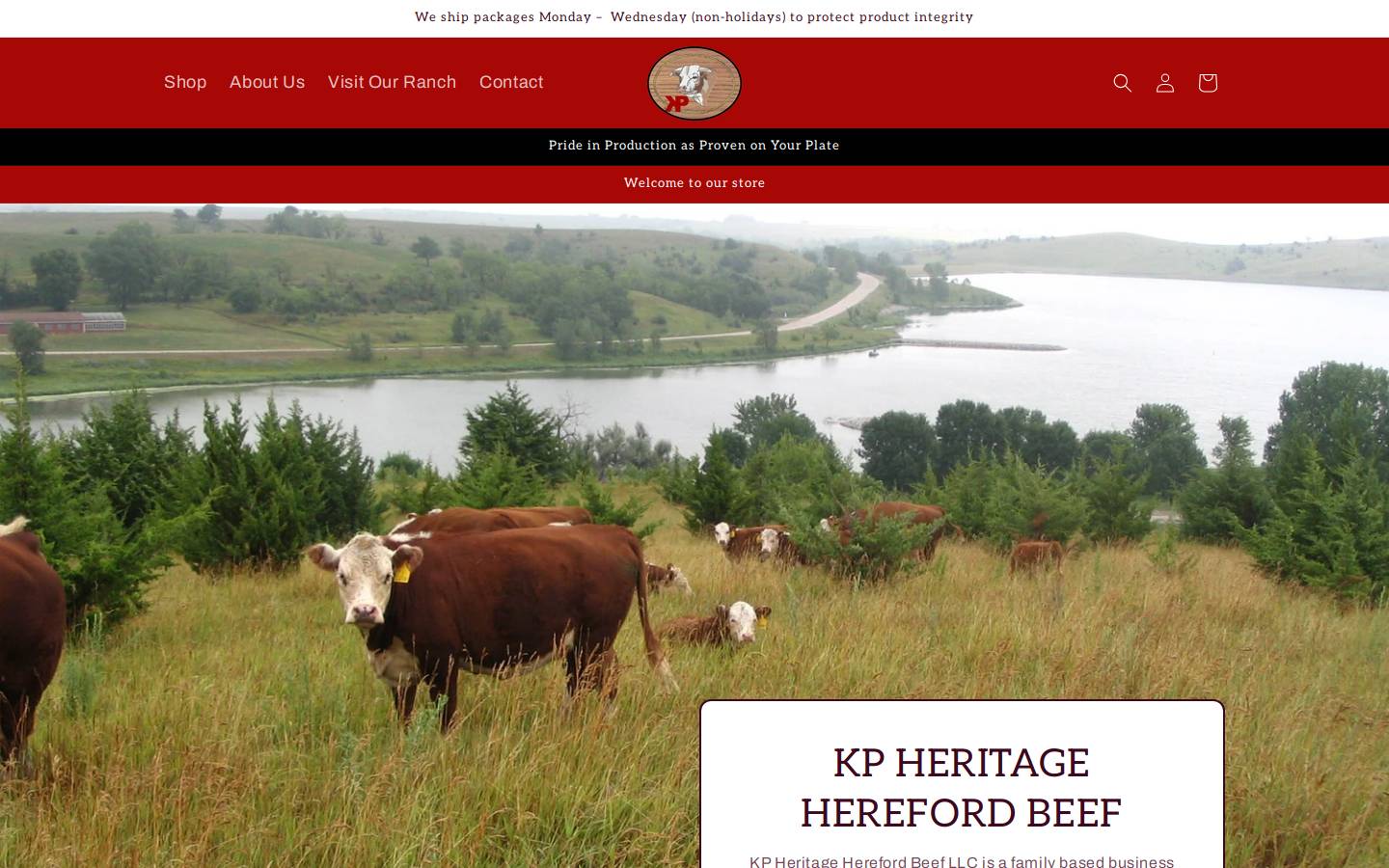 kpheritagebeef.com homepage screenshot