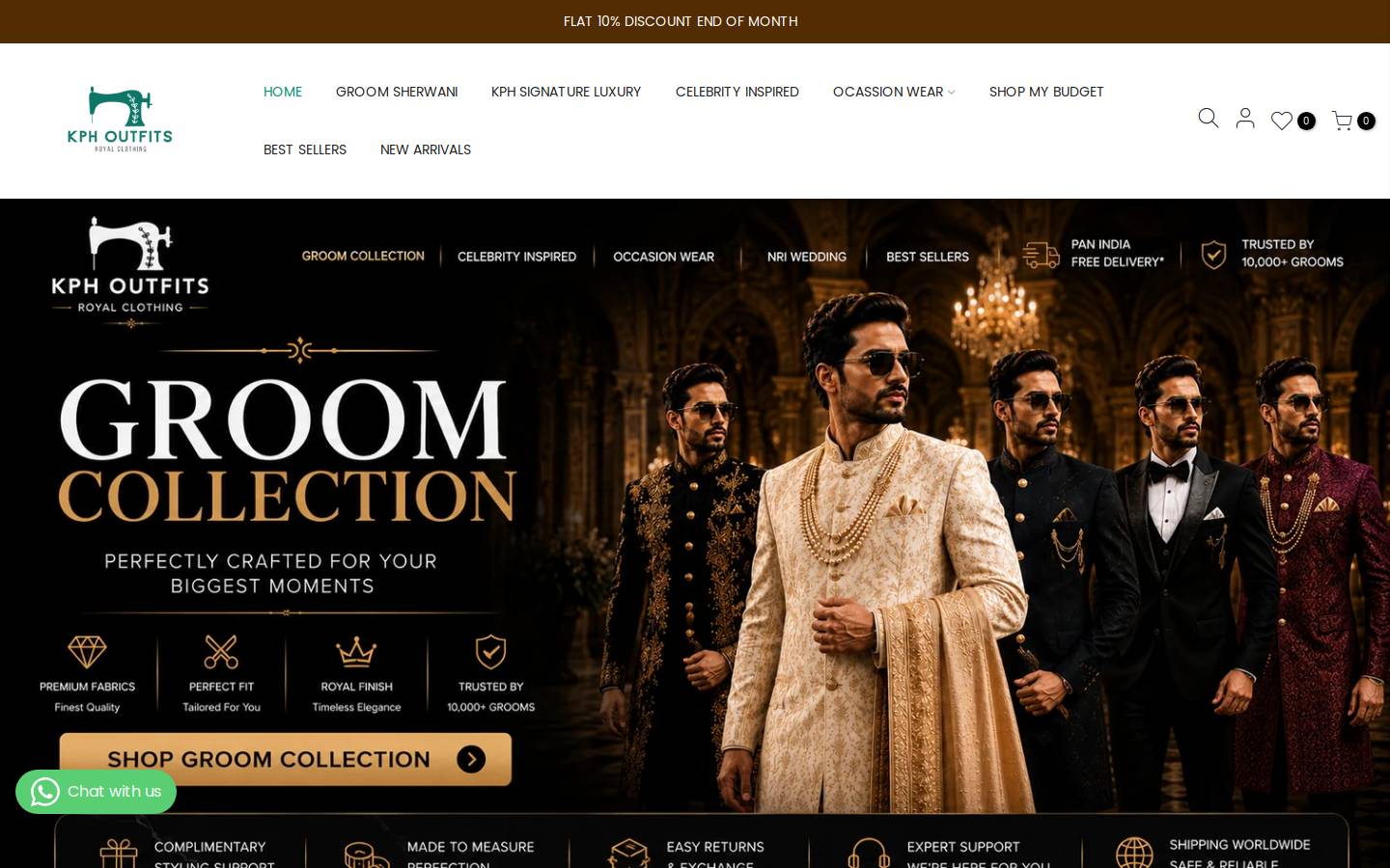 kphoutfits.com homepage screenshot