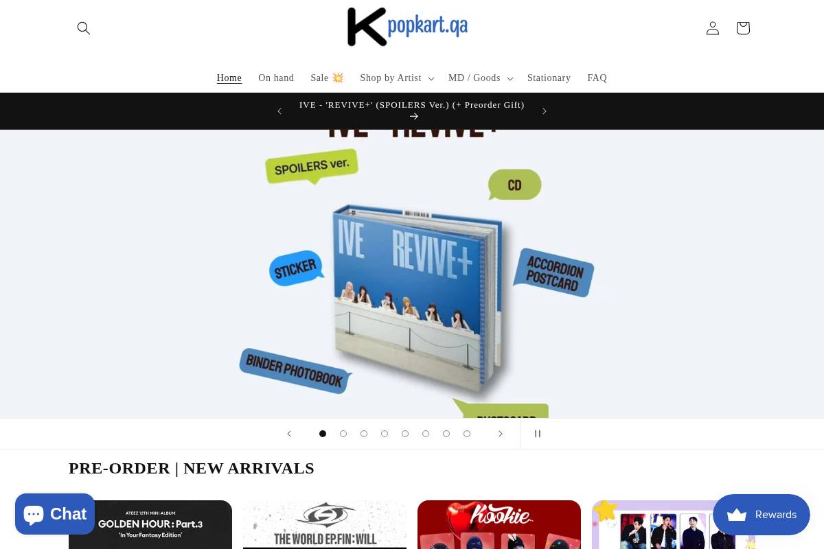 kpopkartqatar.com homepage screenshot