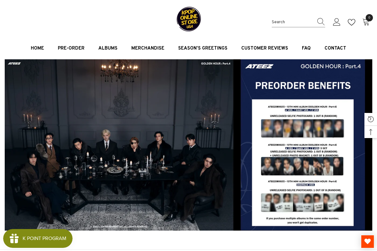 KPOP ONLINE STORE USA homepage screenshot