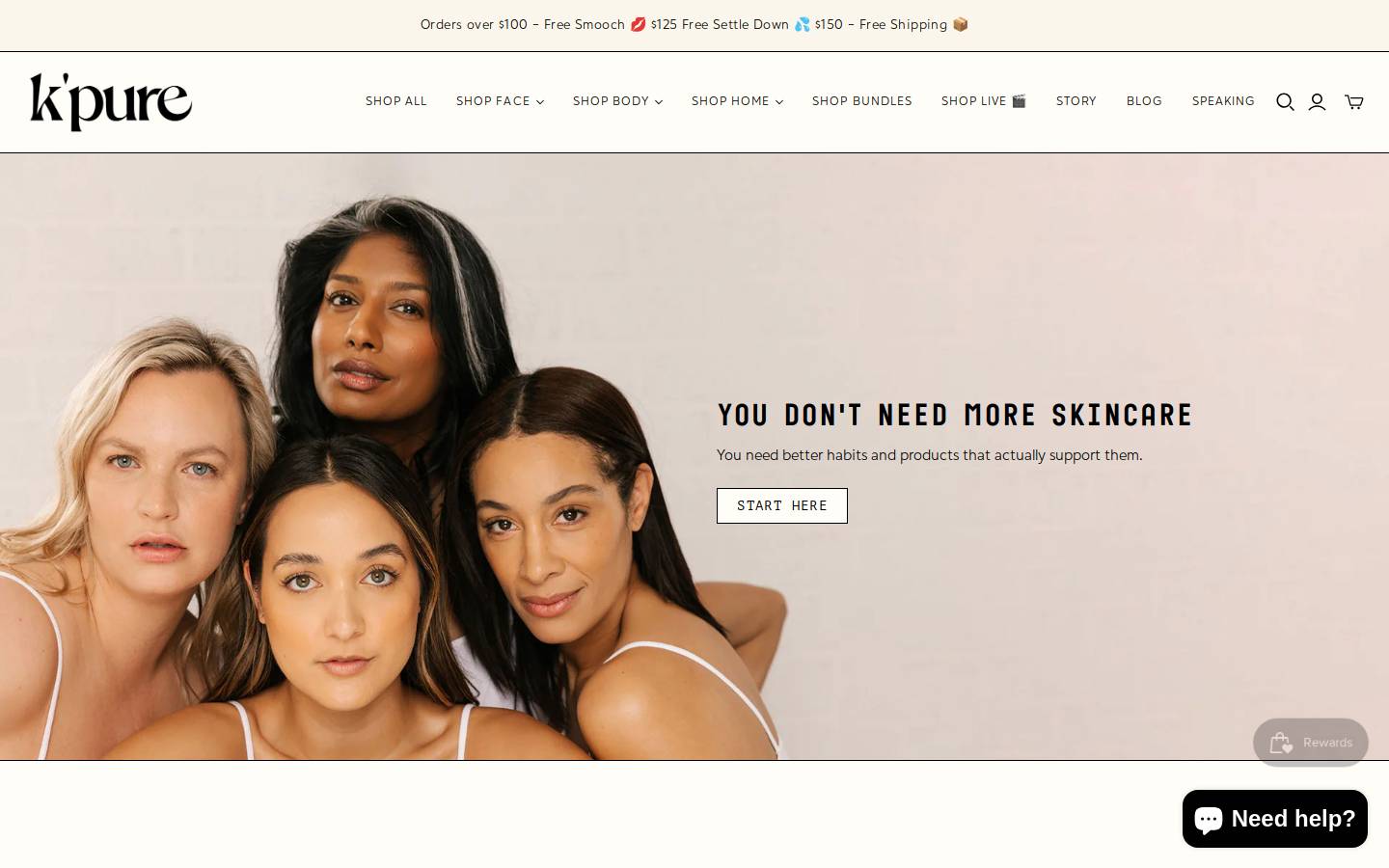 kpurenaturals.com homepage screenshot