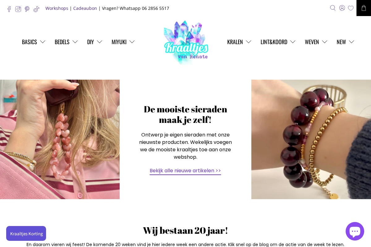 Kraaltjesvanrenate homepage screenshot