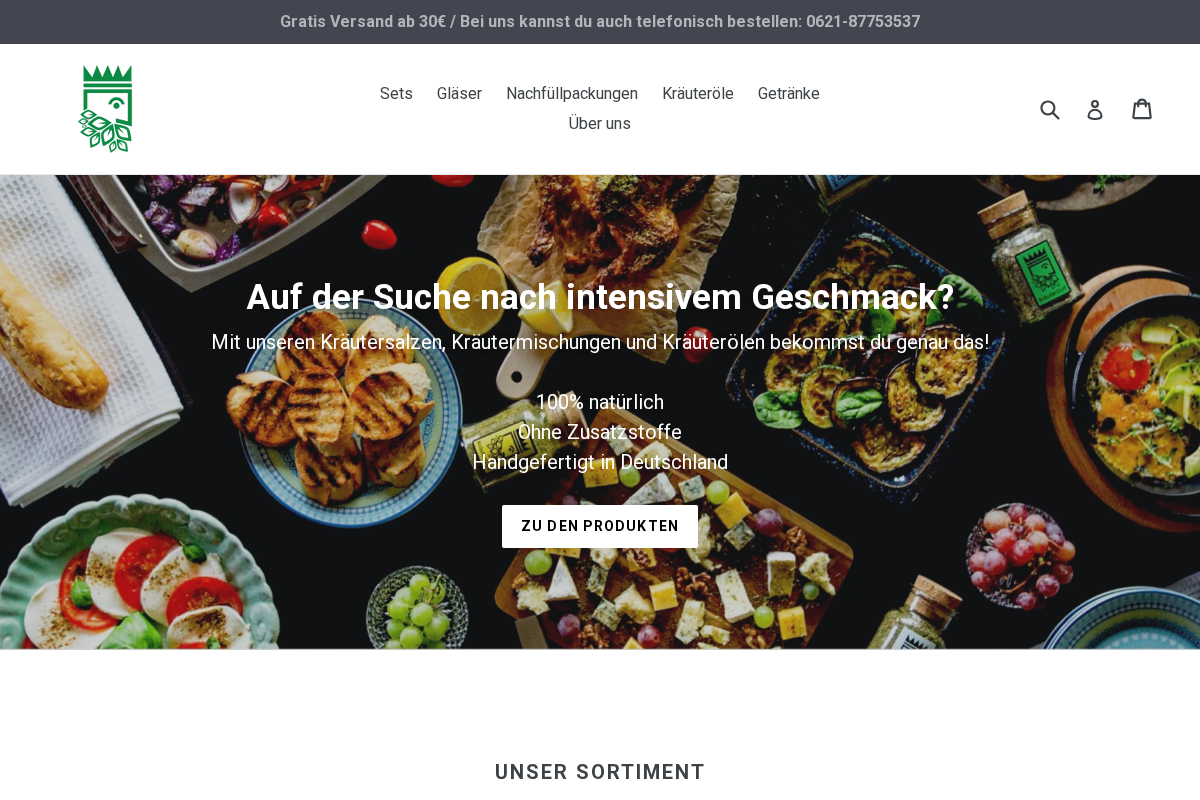 KräuterGott homepage screenshot