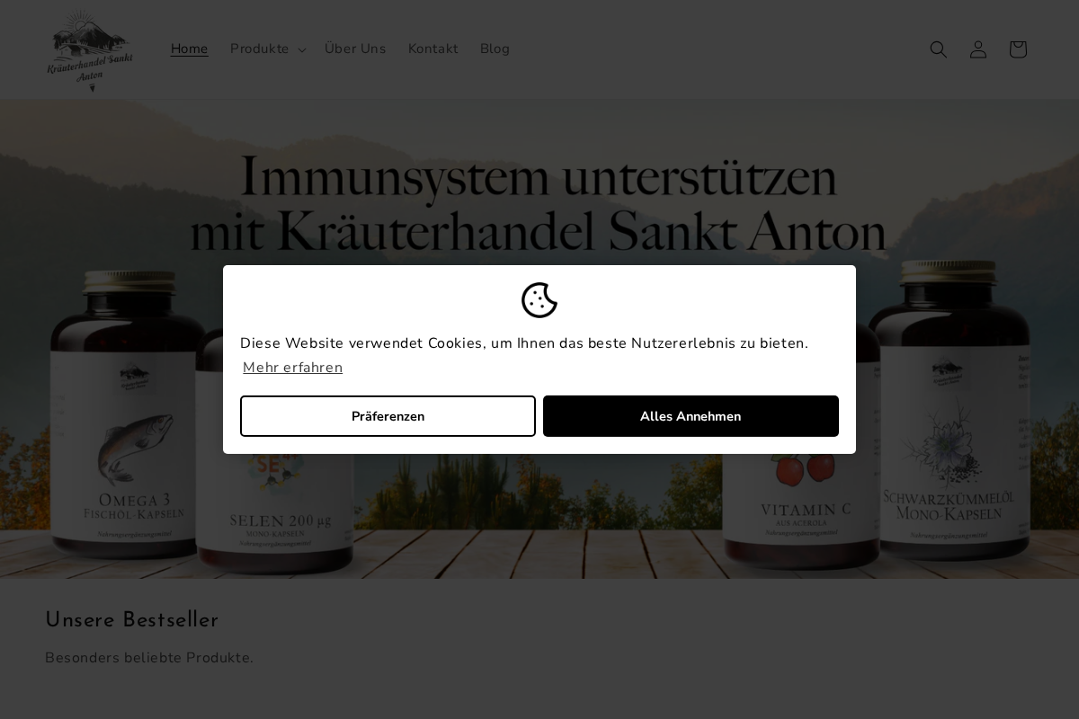 Kräuterhandel Sankt Anton homepage screenshot
