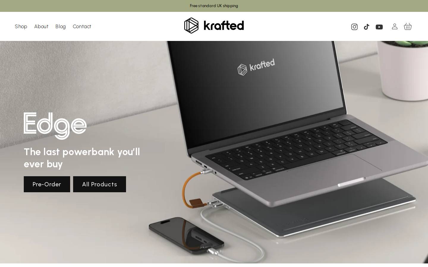 kraftedtech.com homepage screenshot