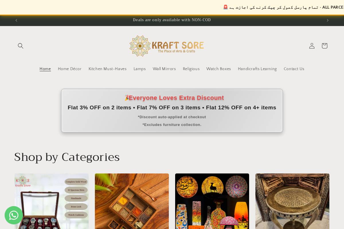 kraftstore.shop homepage screenshot